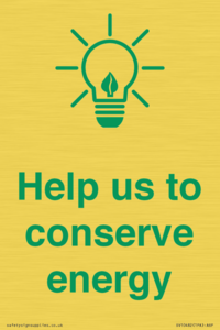Help us to conserve energy 